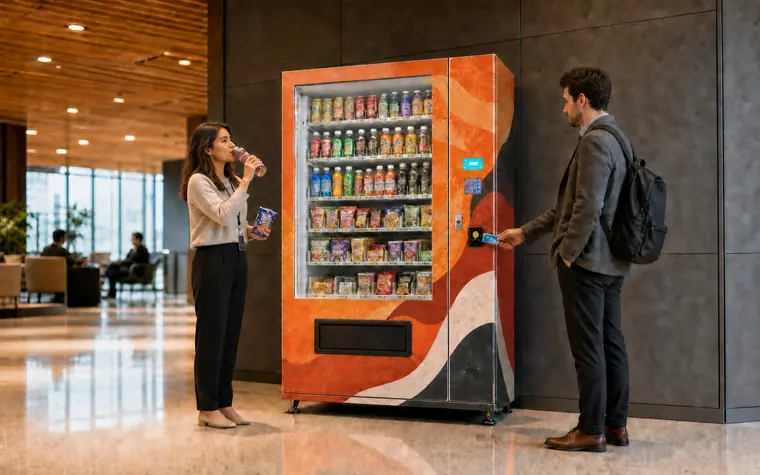 Máquina real combinada para bebidas frías y snacks